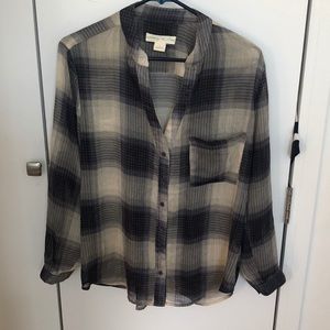 Checkered button down